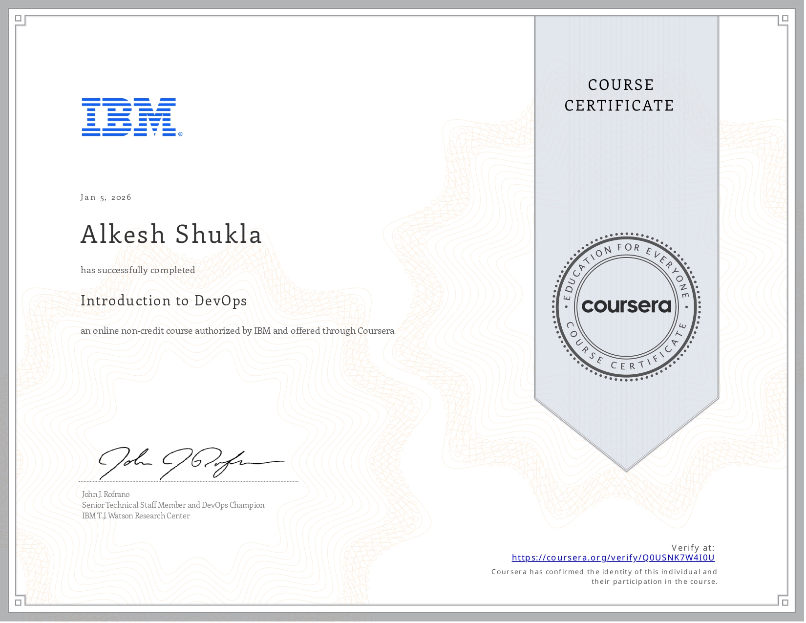 Certificate 1